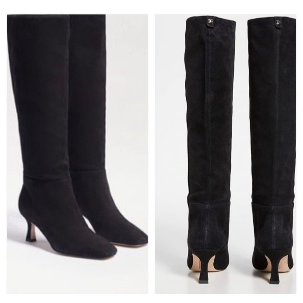 Sam Edelman Black Lillia Suede Boots Size 9M